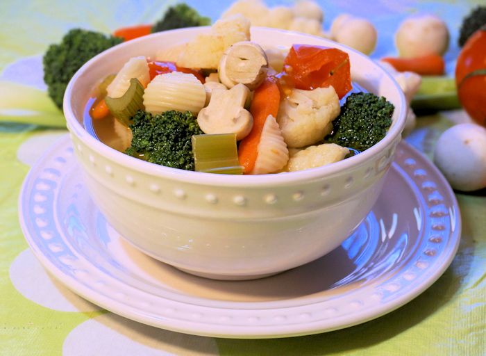 broccoli & cauliflower mushroom soup